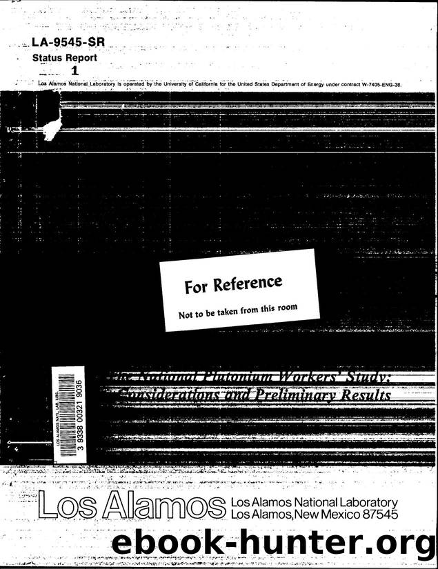 The National Plutonium Workers  Study  considerations and preliminary results  LA-9545-SR by LANL Research Library LWW Project