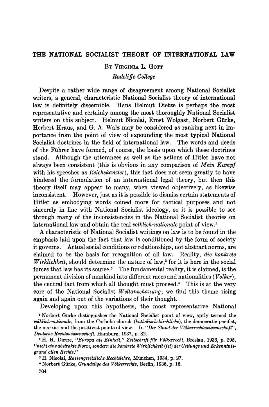 The National Socialist Theory of International Law by Unknown