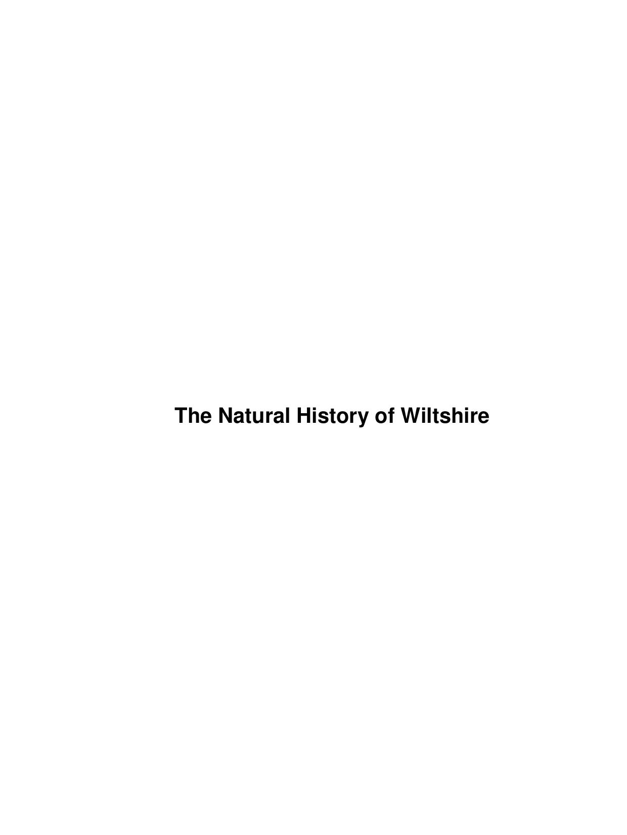 The Natural History of Wiltshire by Unknown