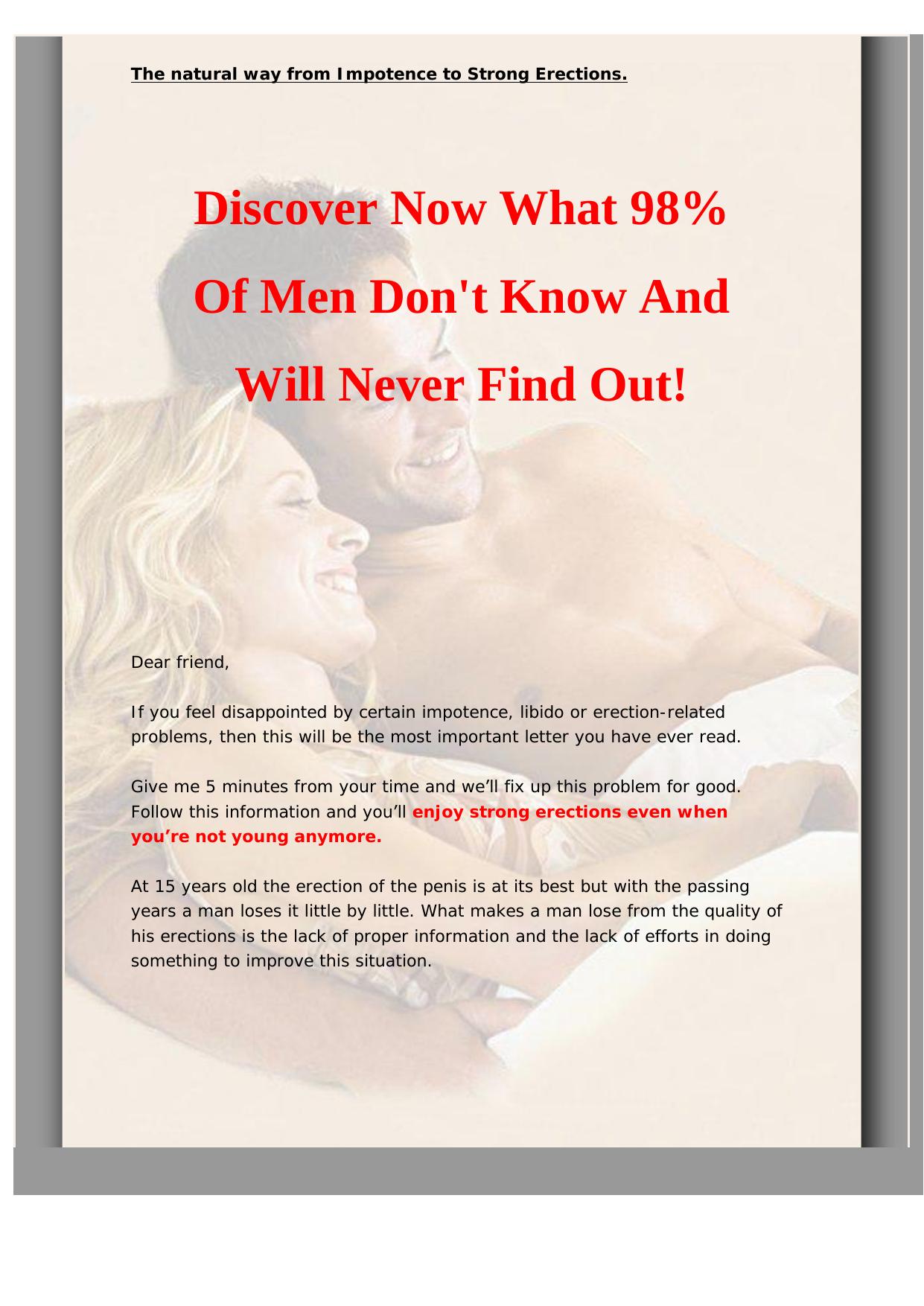 The Natural Way From Impotence To Strong Erections. by Best of Kuszter's Collection