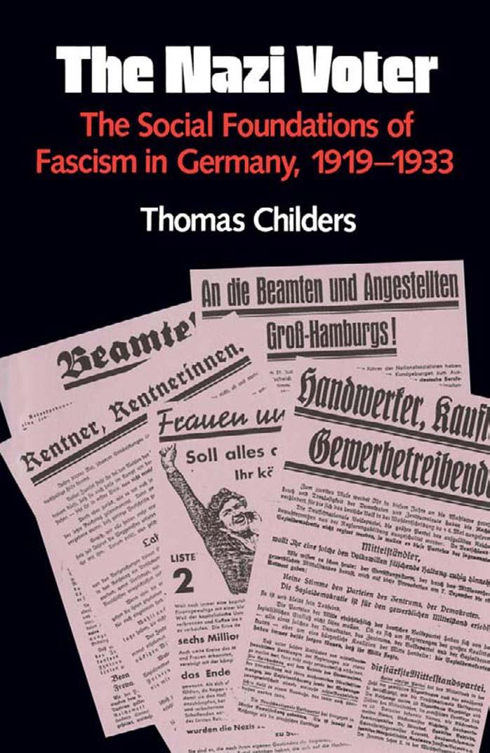 The Nazi Voter by Childers Thomas