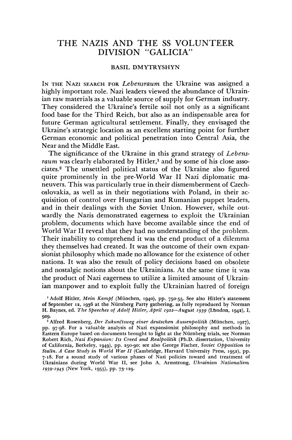 The Nazis and the SS Volunteer Division 'Galicia' by Unknown