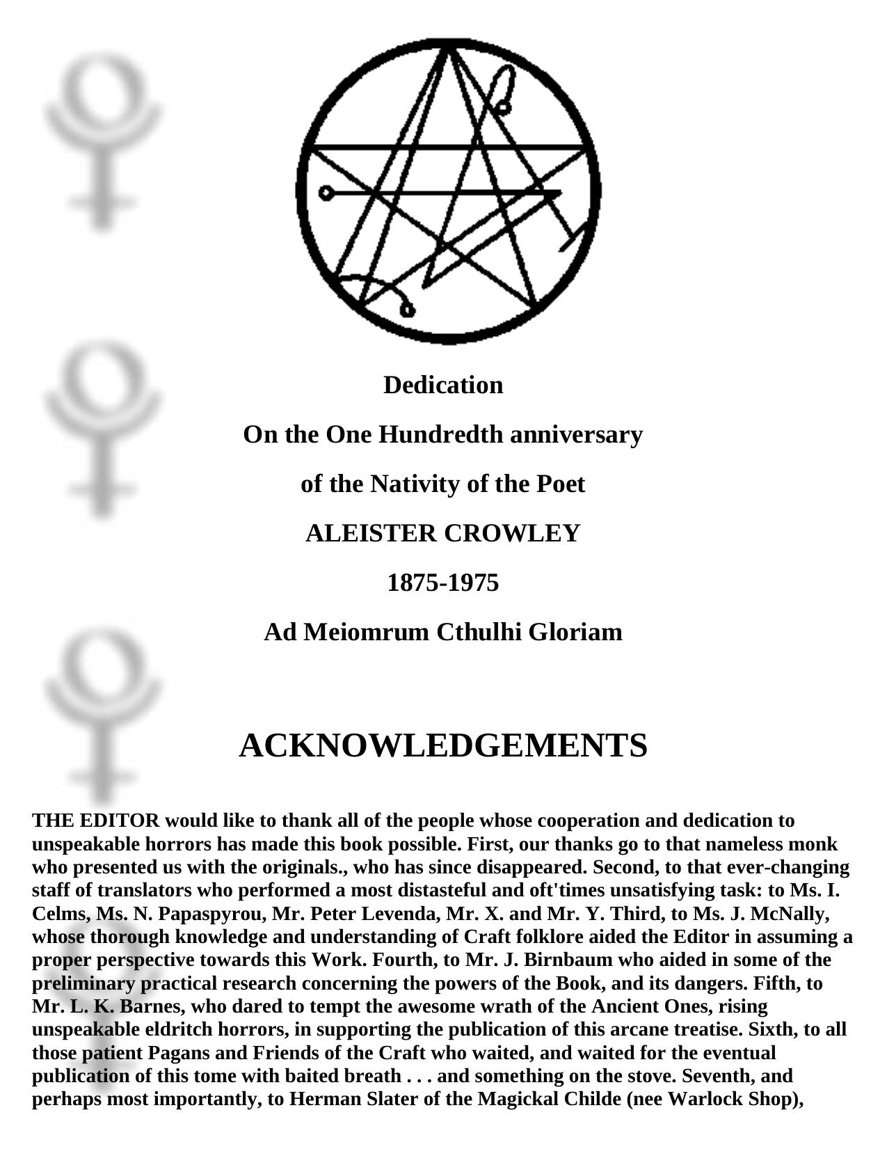 The Necronomicon by Abdul Alhazred H. P. Lovecraft Aleister Crowley Simon