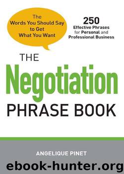 The Negotiation Phrase Book by Angelique Pinet