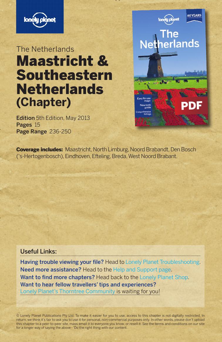 The Netherlands - Maastricht & Southeast Netherlands (Chapter) by Lonely Planet