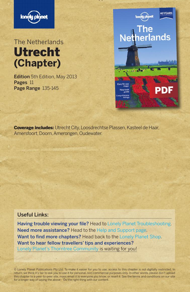 The Netherlands - Utrecht (Chapter) by Lonely Planet