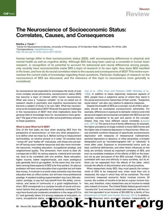 The Neuroscience of Socioeconomic Status: Correlates, Causes, and Consequences by Martha J. Farah