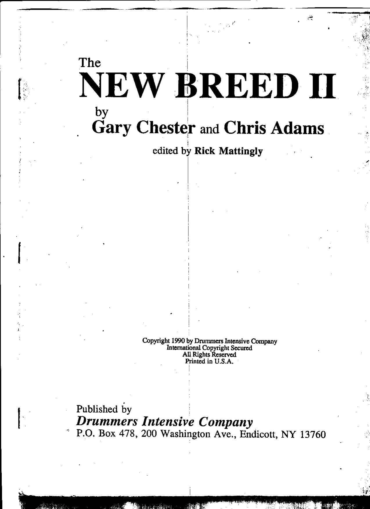 The New Breed 2 (Gary Chester & Chris Adams) by Unknown