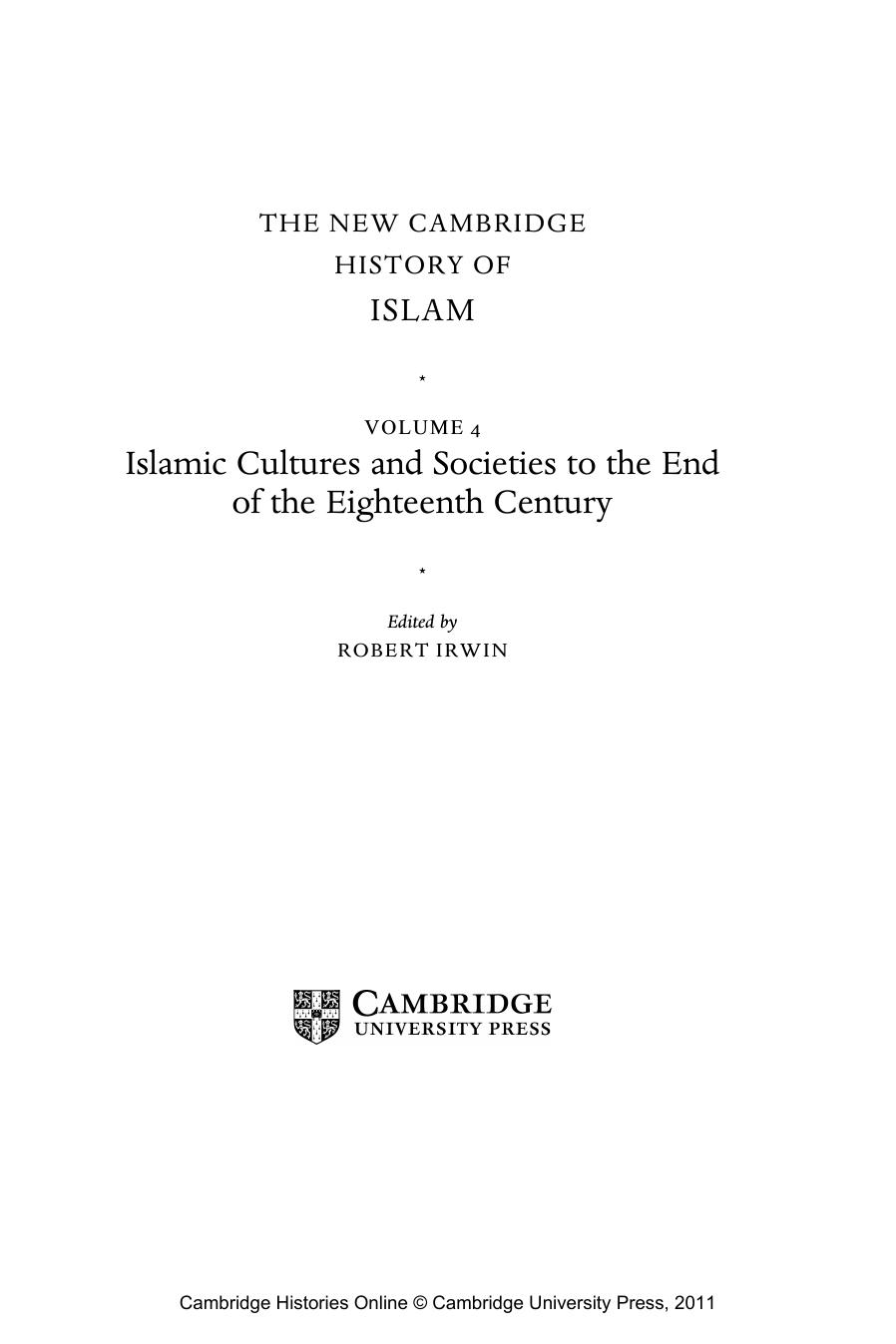 The New Cambridge History of Is by Robert Irwin