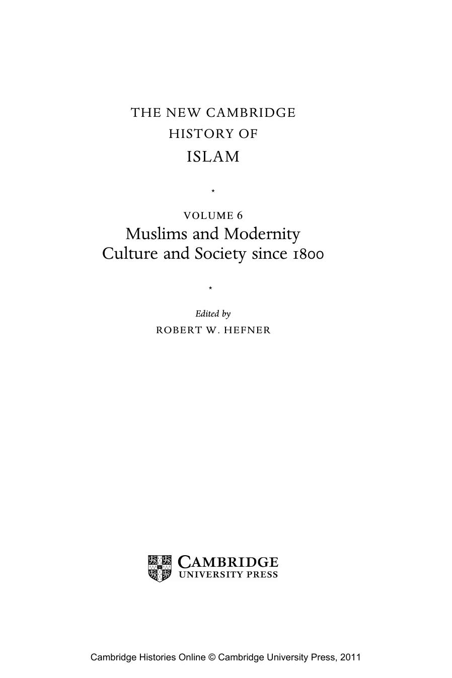 The New Cambridge History of Is by Robert W. Hefner