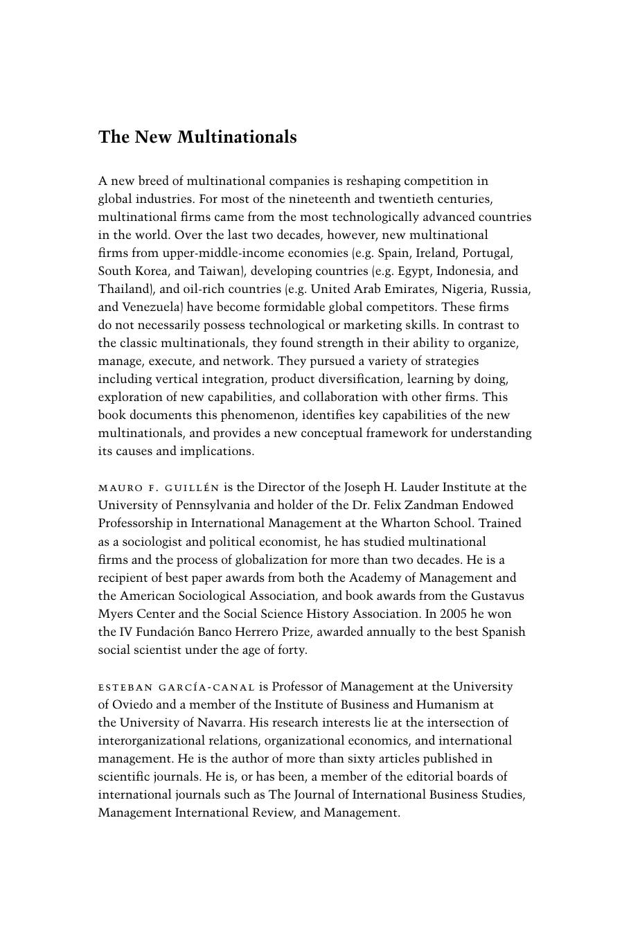 The New Multinationals: Spanish Firms in a Global Context by Unknow