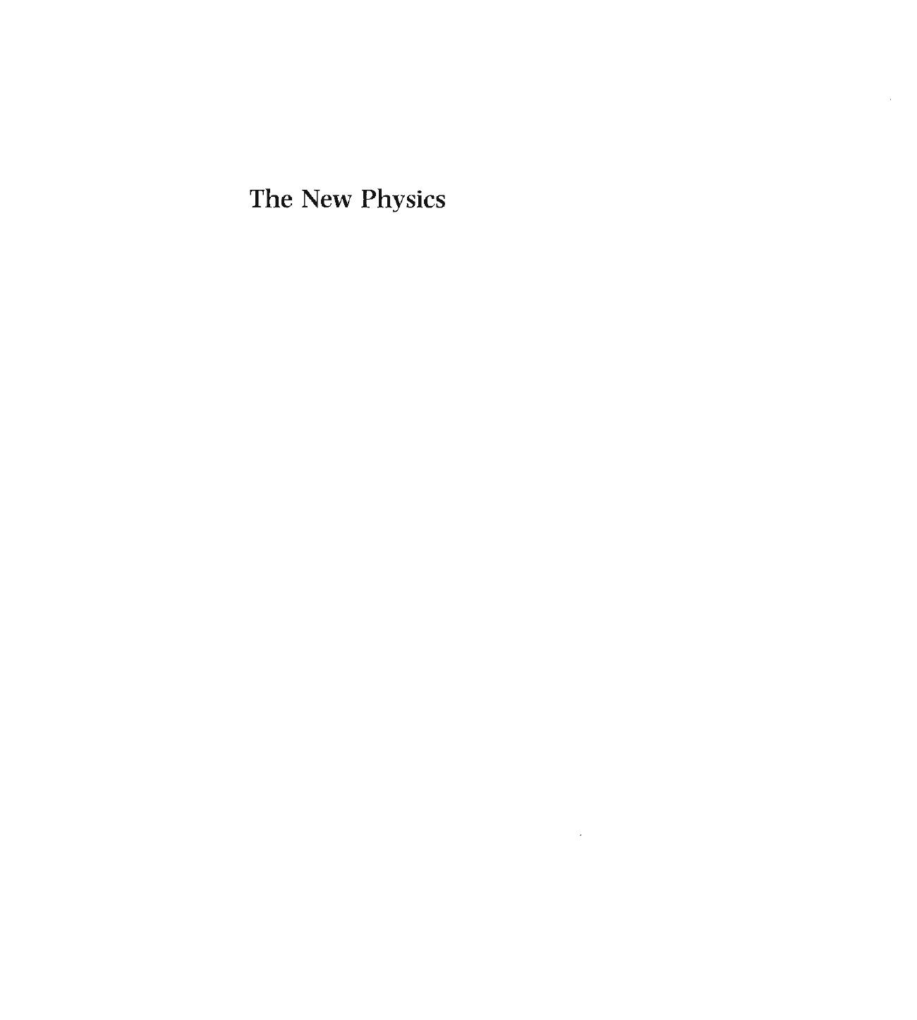 The New Physics by Paul Davies