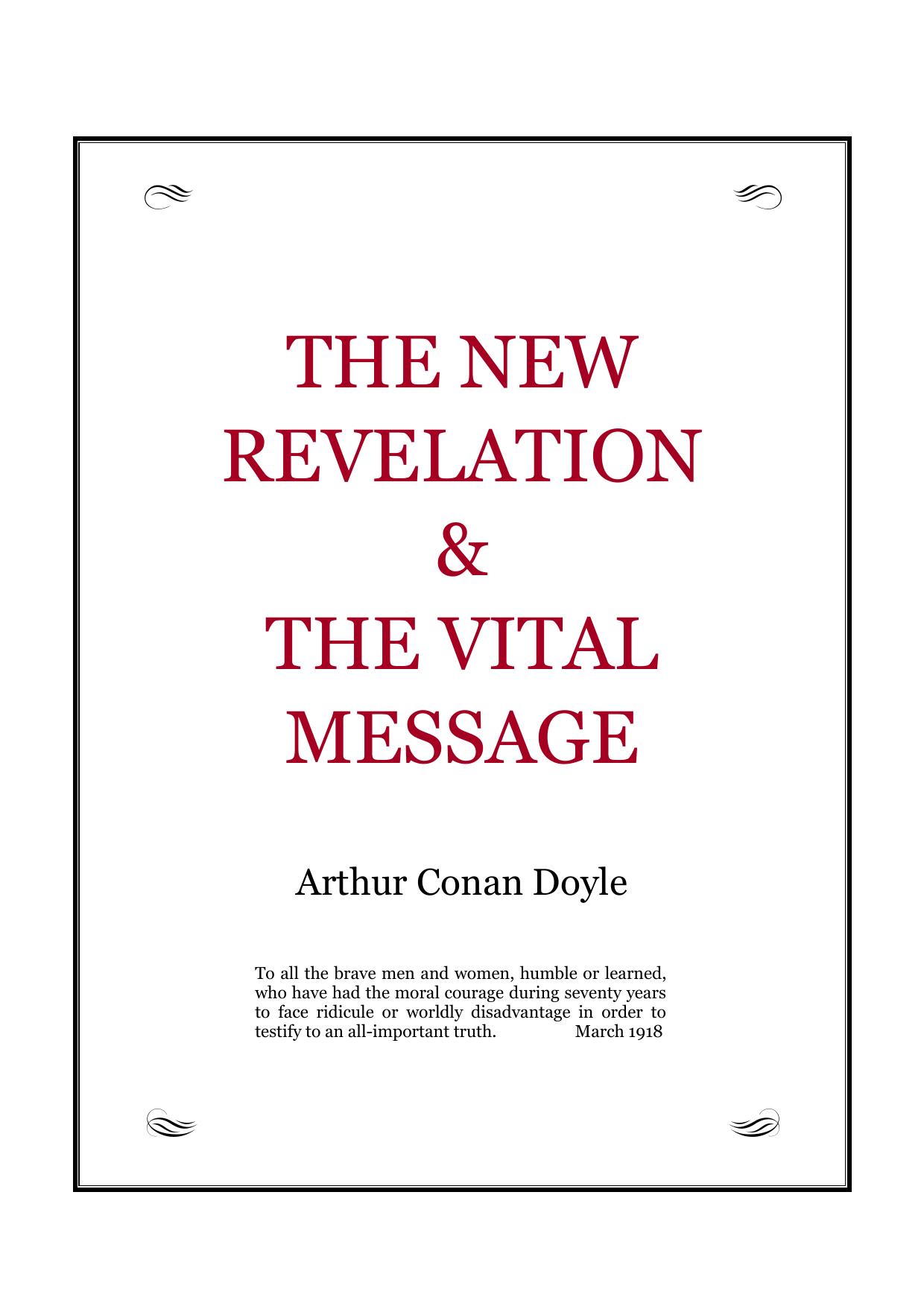 The New Revalation & The Vital Message by Arthur Conan Doyle
