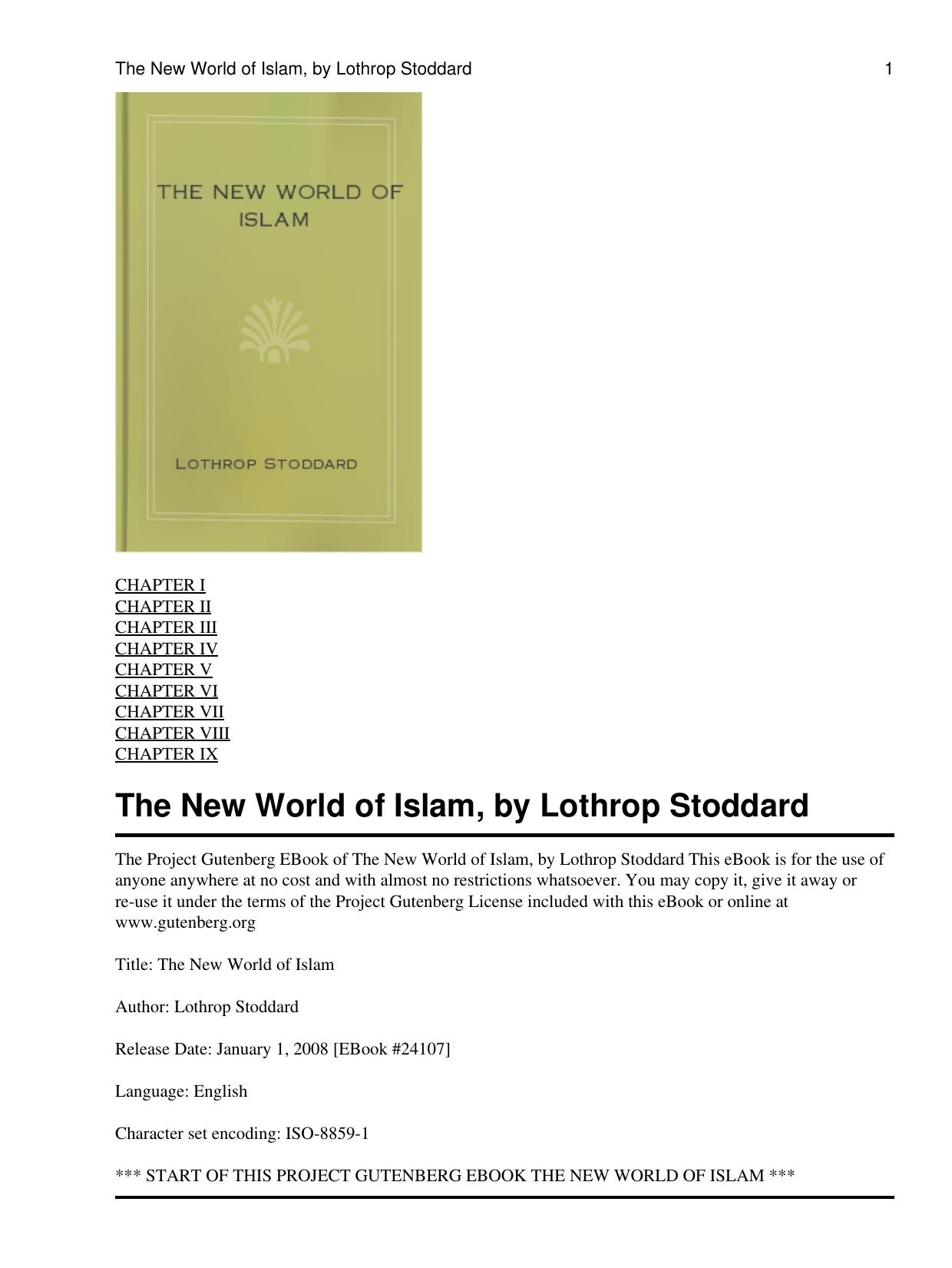 The New World of Islam by Lothrop Stoddard