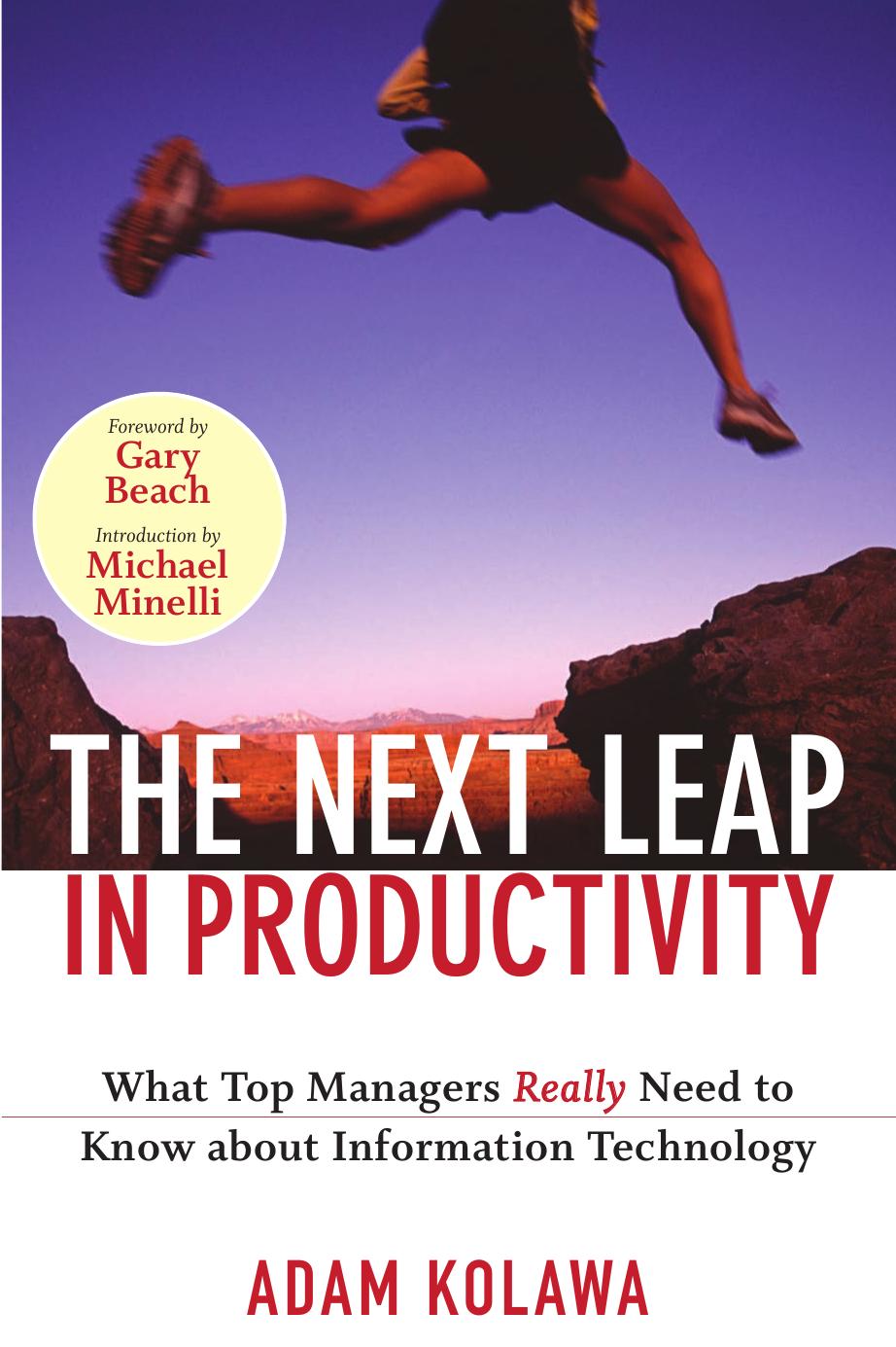 The Next Leap in Productivity: What Top Managers Really Need to Know about Information Technology (repost) by Adam Kolawa