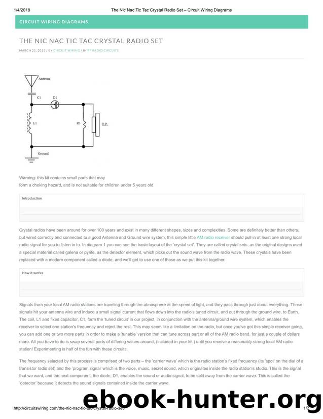 The Nic Nac Tic Tac Crystal Radio Set â Circuit Wiring Diagrams by Unknown
