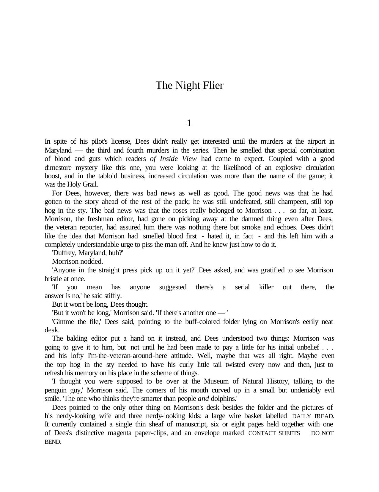 The Night Flier by Stephen King