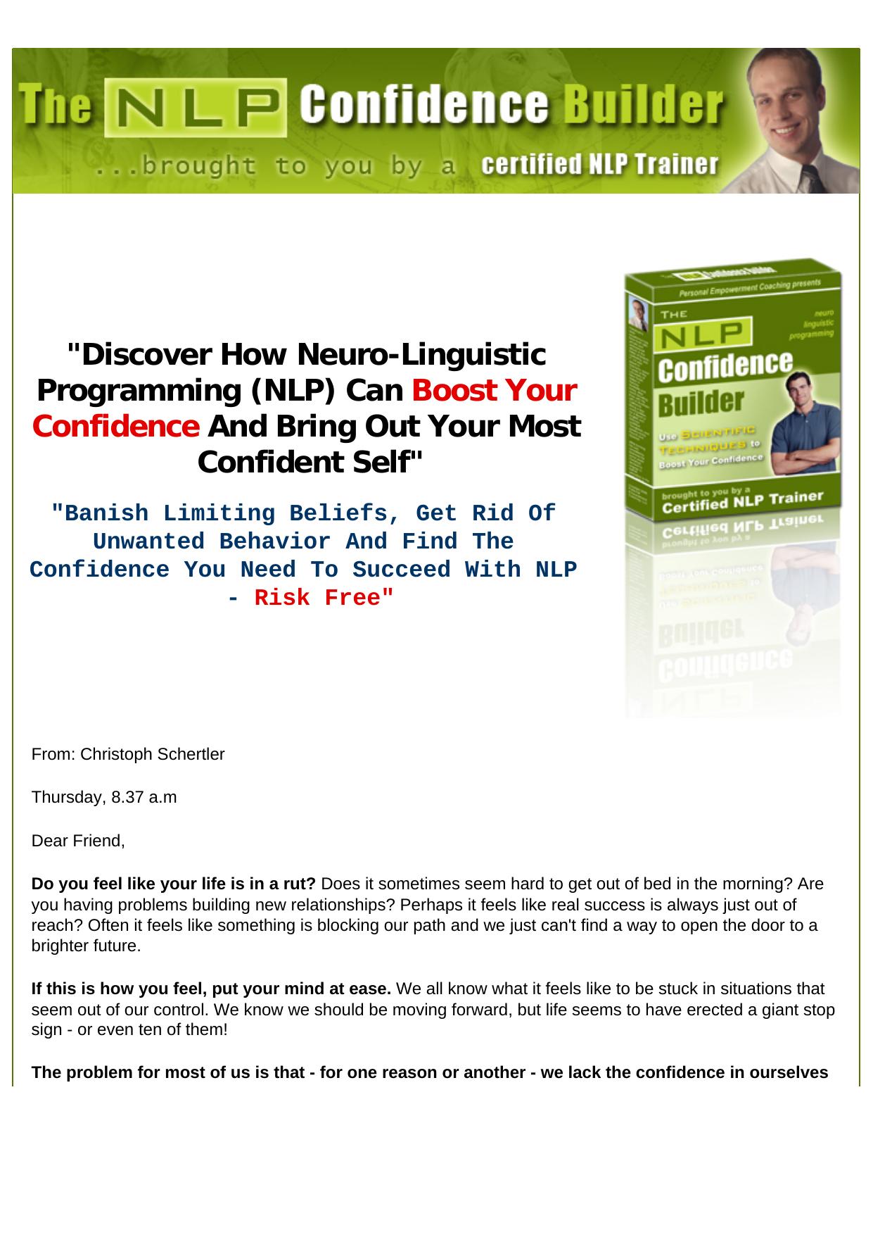 The Nlp Confidence Builder. by Best of Kuszter's Collection
