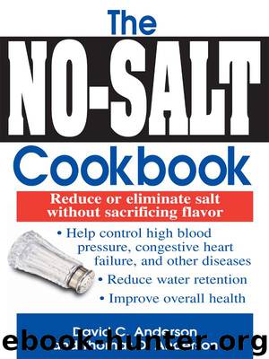 The No-Salt Cookbook by David C. Anderson & Thomas D. Anderson
