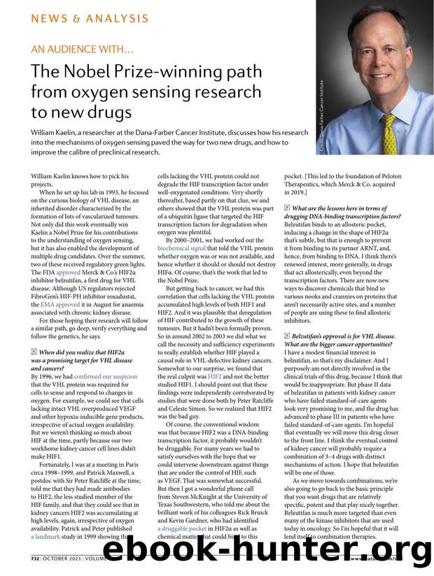 The Nobel Prize-winning path from oxygen sensing research to new drugs by Asher Mullard