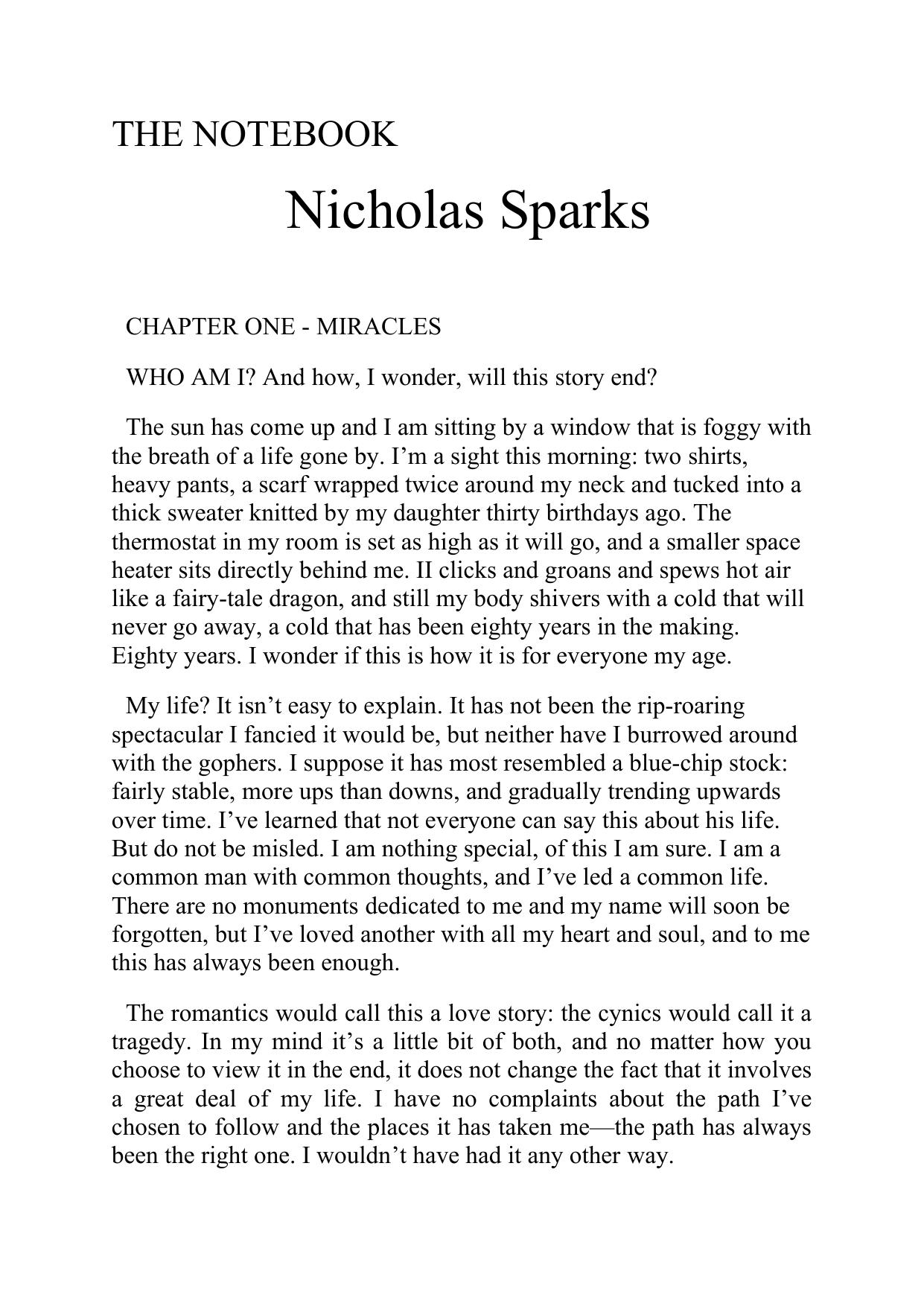 The Notebook by Nicholas Sparks