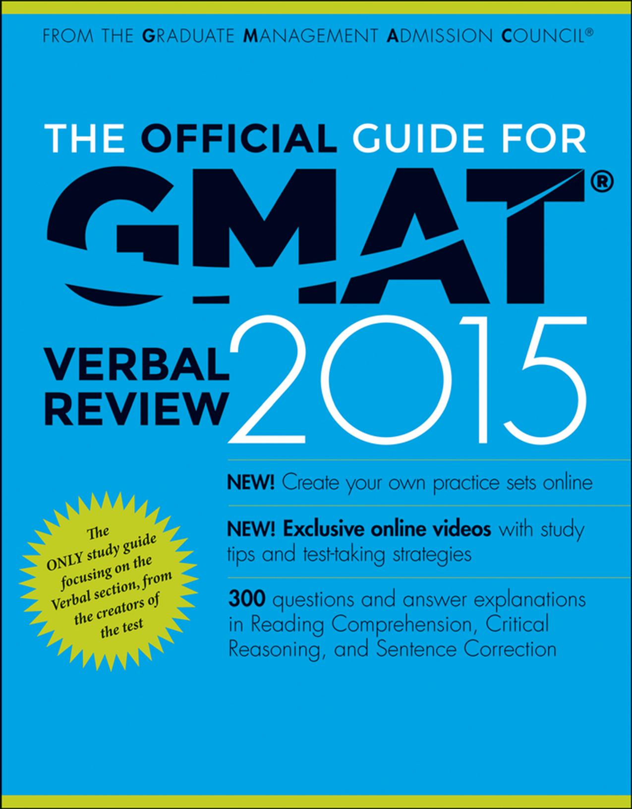 The Official Guide for GMAT Verbal Review 2015 by Graduate Management Admission Council (GMAC)