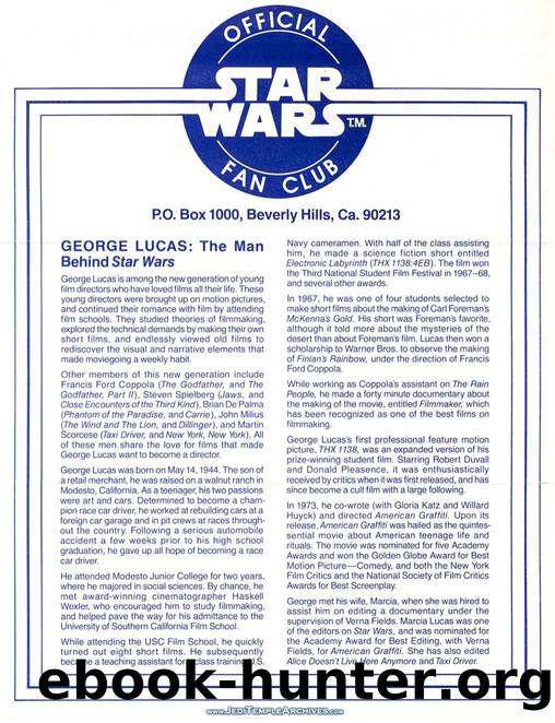 The Official Star Wars Fan Club Newsletter #1 by www.jeditemplearchives.com