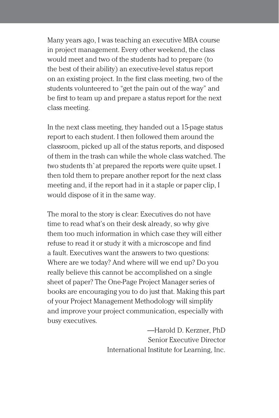 The One-Page Project Manager for Execution: Drive Strategy & Solve Problems with a Single Sheet of Paper by Clark A. Campbell Mike Collins(auth.)