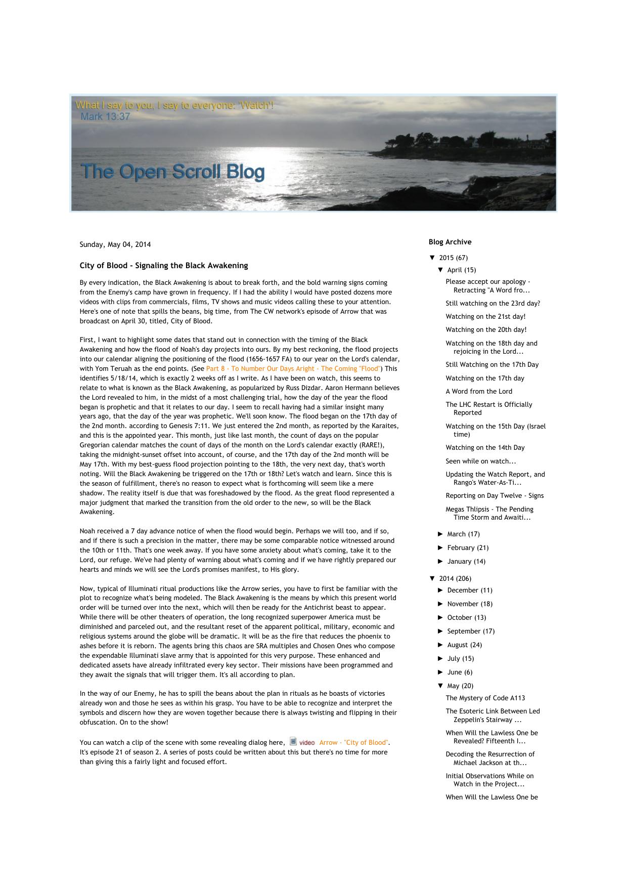 The Open Scroll Blog: City of Blood - Signaling the Black Awakening by umbriel