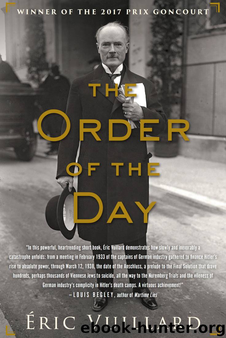 The Order of the Day by Mark Polizzotti & Eric Vuillard