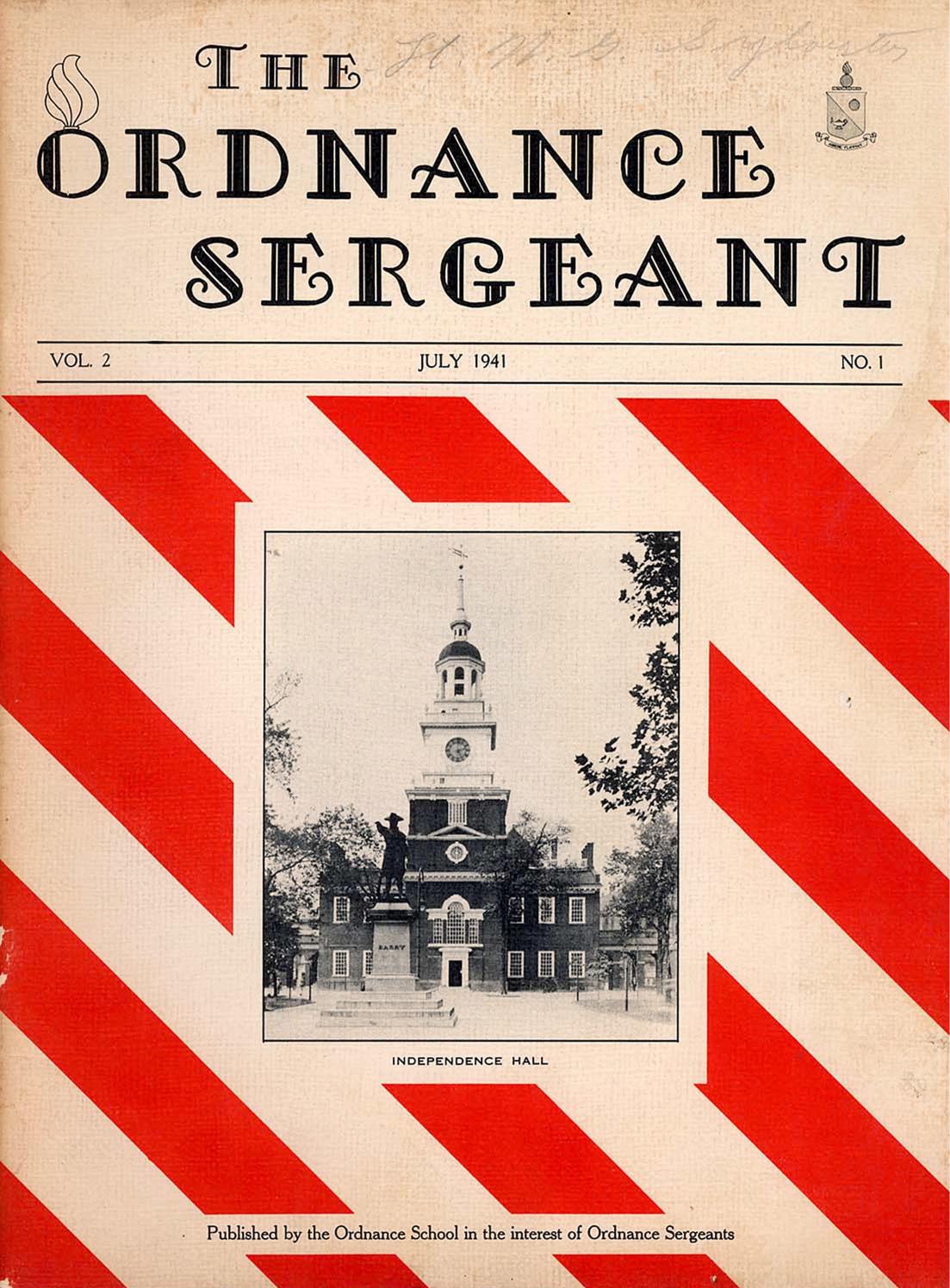 The Ordnance Sergeant Volume 2 Number 1 by The Ordnance School