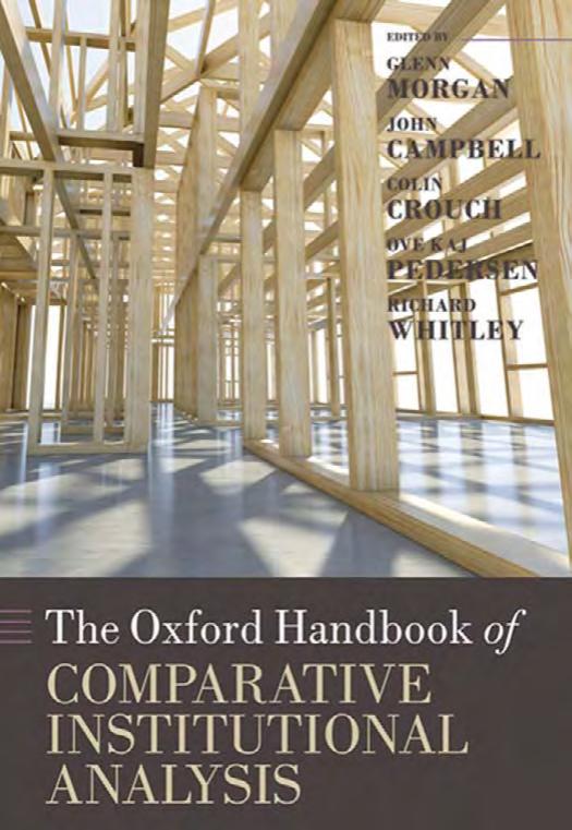 The Oxford Handbook of Comparative Institutional Analysis by Morgan Glenn