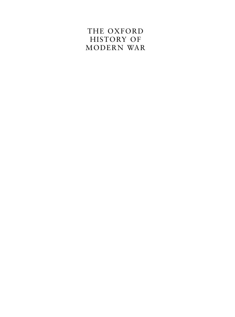 The Oxford History of Modern War by Charles Townshend