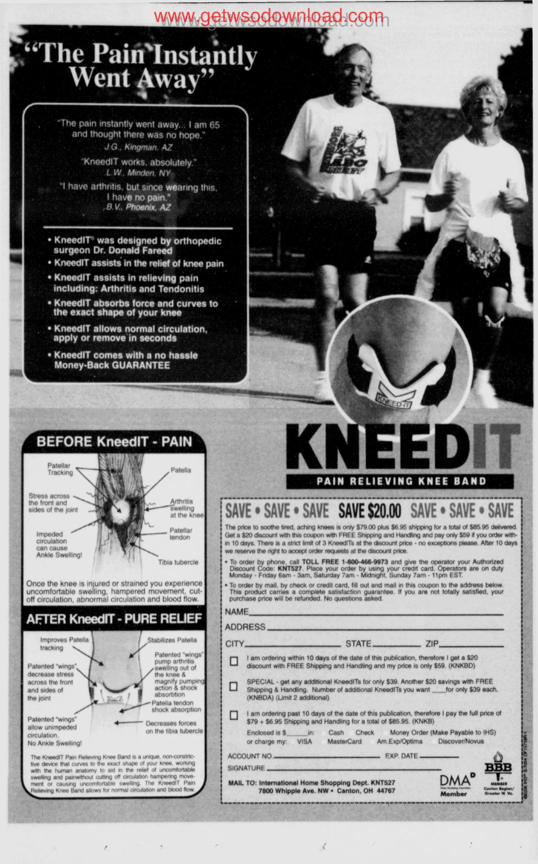 The Pain Instantly Went Away KneedIt by Unknown