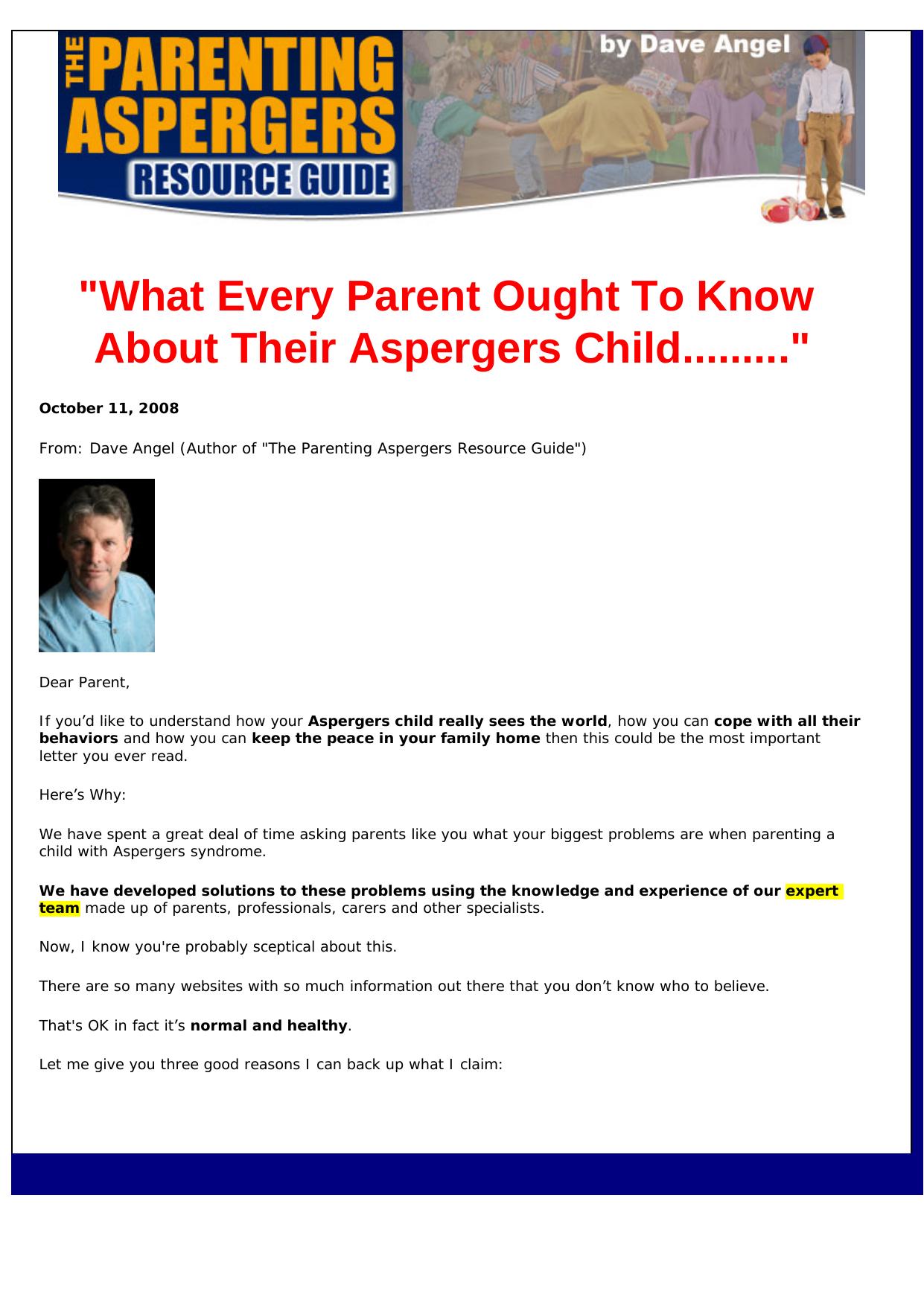 The Parenting Aspergers Resource Guide. by Best of Kuszter's Collection