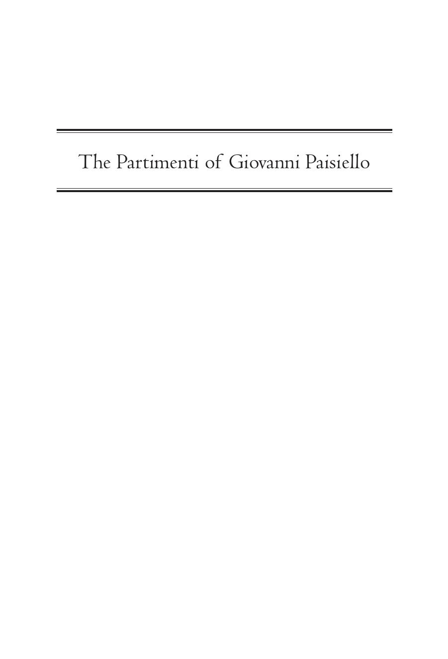 The Partimenti of Giovanni Paisiello: Pedagogy and Practice by Nicoleta Paraschivescu; Chris Walton (trans.)