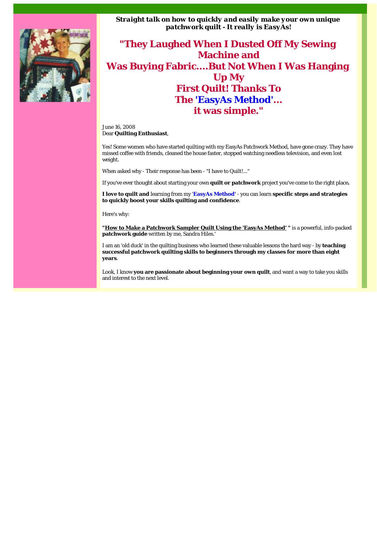 The Patchwork Easyas Method. by Best of Kuszter's Collection