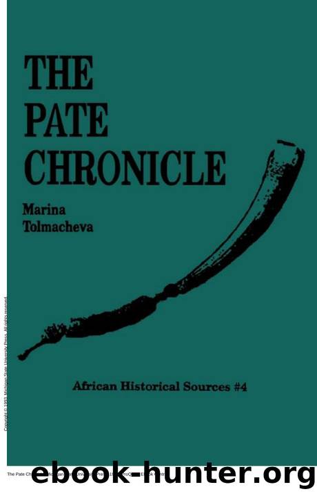 The Pate Chronicle by Marina Tolmacheva