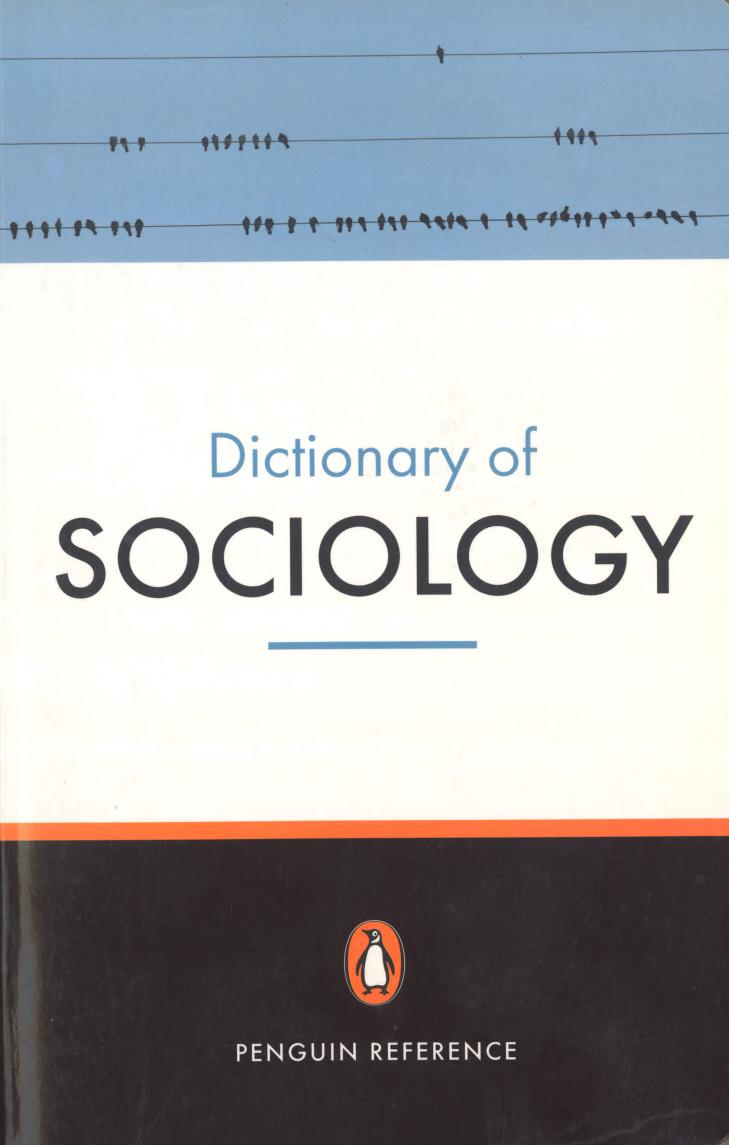 The Penguin Dictionary Of Sociology 5th Edition by Unknown