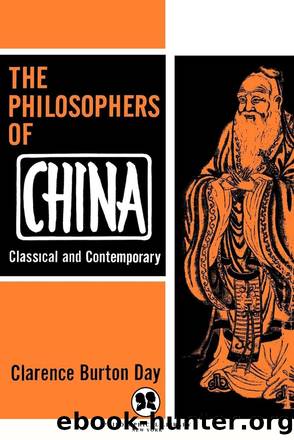 The Philosophers of China by Clarence Burton Day