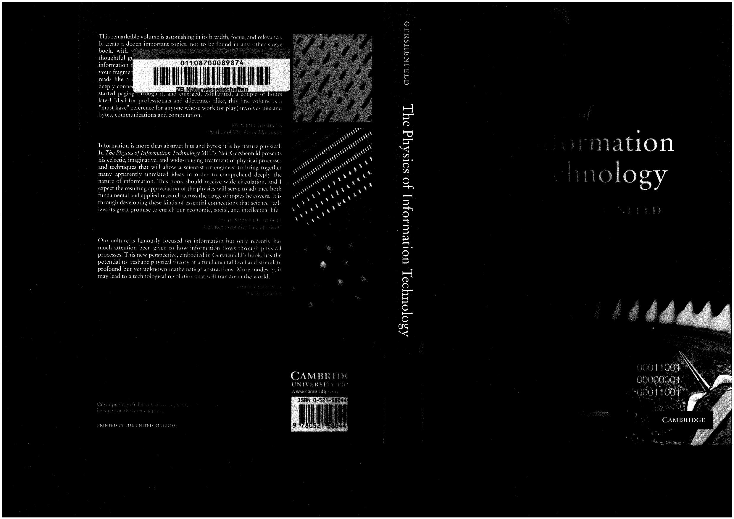 The Physics of Information Technology by Neil Gershenfeld
