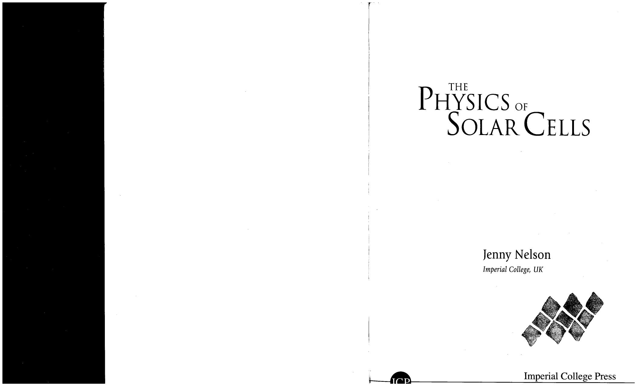 The Physics of Solar Cells by Unknown