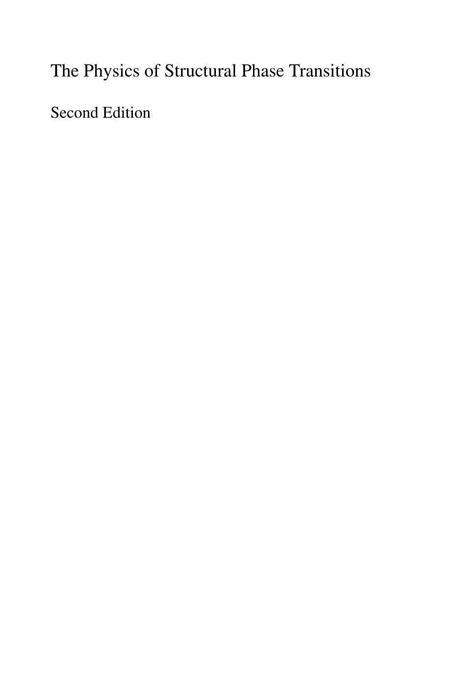 The Physics of Structural Phase Transitions by Minoru Fujimoto