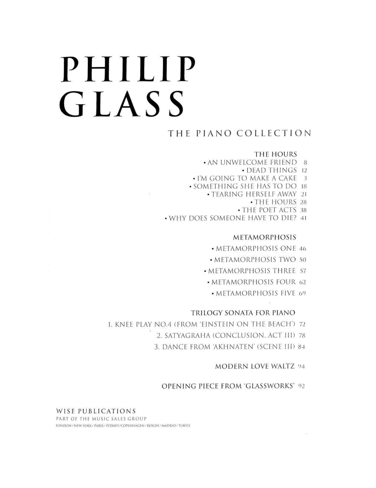 The Piano Collection by Glass Philip