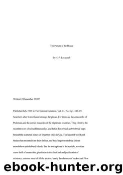 The Picture In The House by H. P. Lovecraft
