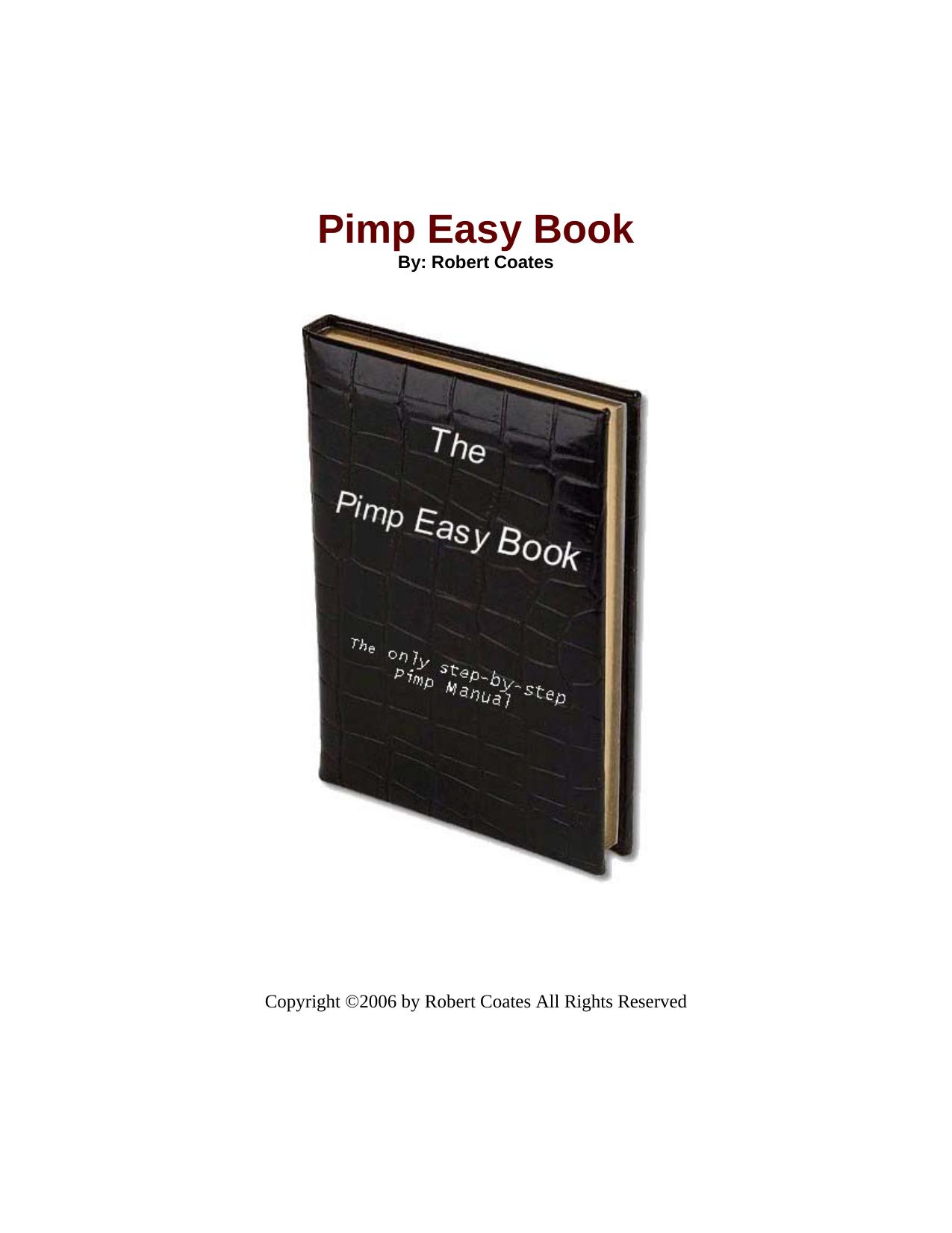 The Pimp Easy Book by Robert Coates