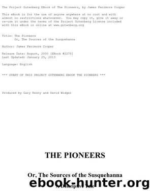 The Pioneers by James Fenimore Cooper