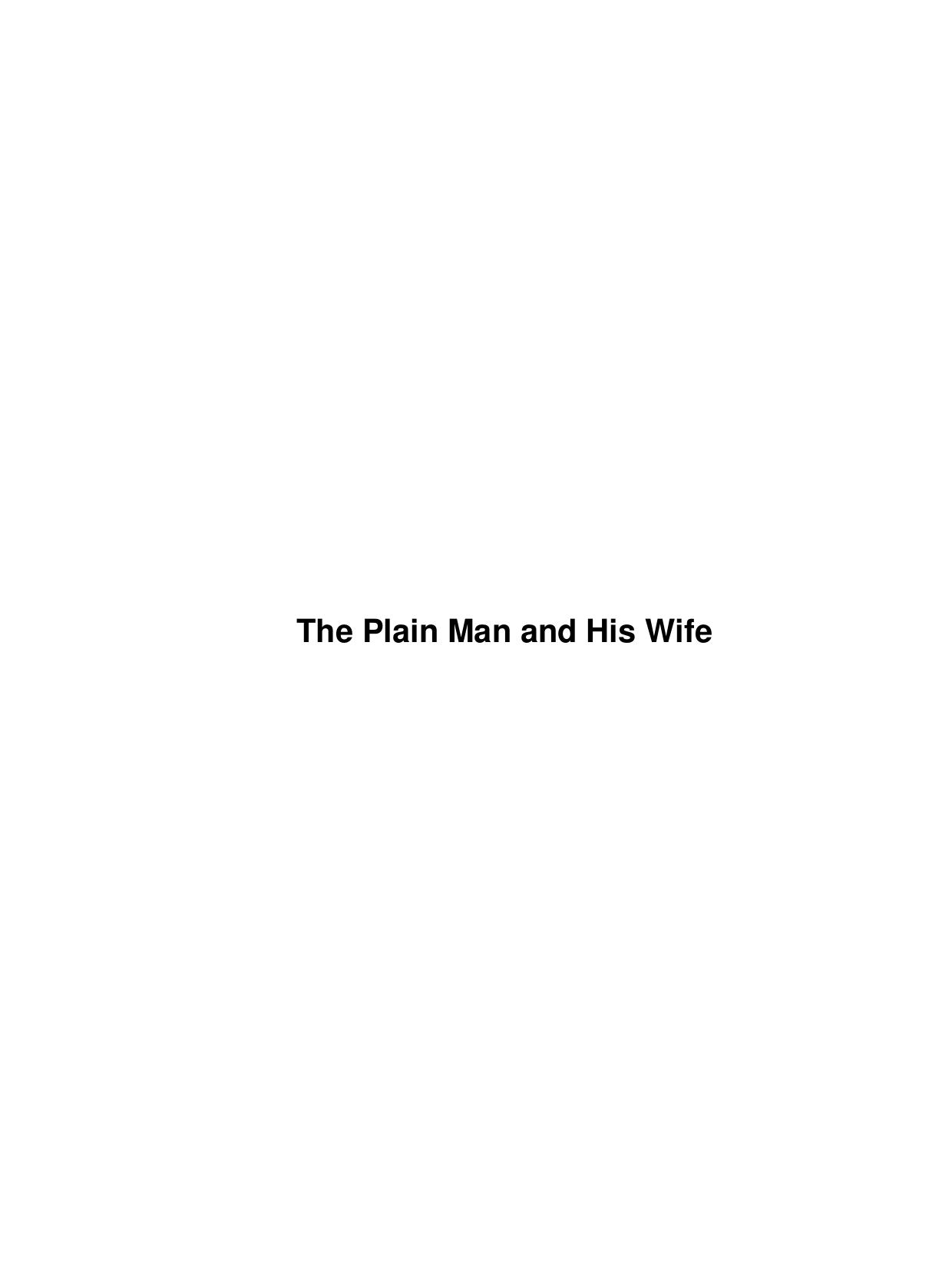 The Plain Man and His Wife by Unknown