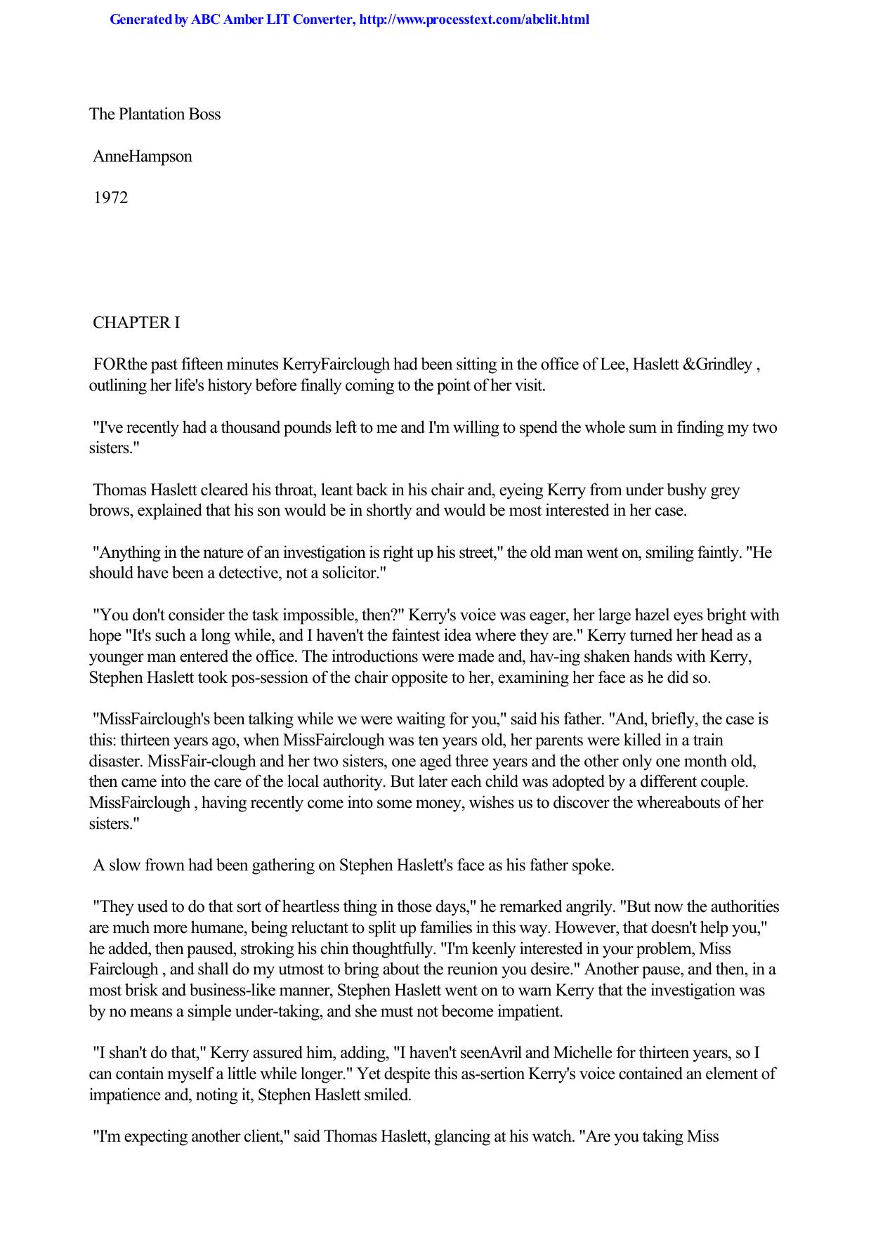 The Plantation Boss by Unknown