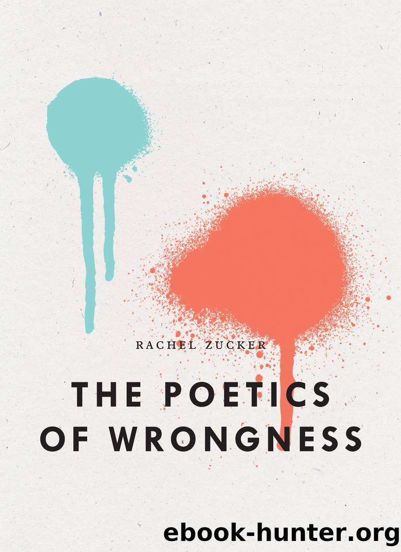The Poetics of Wrongness by Rachel Zucker;